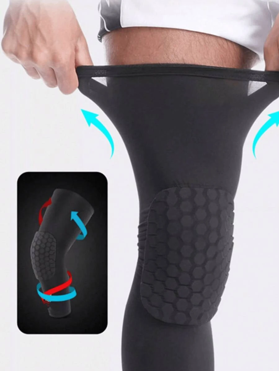1 pièce, nouveau protège-genoux en nid d'abeille pour l'été 2025, convient à la fitness quotidienne, aux sports, au basket-ball. Protège-genoux en nid d'abeille anti-collision, équipement de protection sportive professionnel pour les longues jambes, pour hommes et femmes
