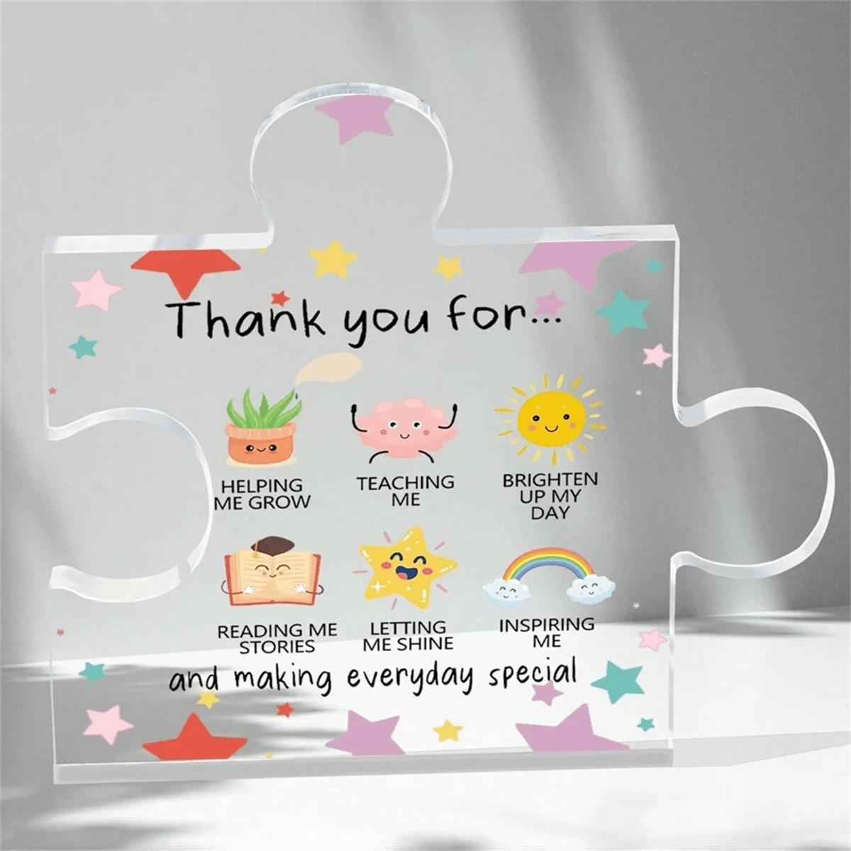 Thank You Gifts - Acrylic Desk Decor With Appreciation Message For Women, Teacher, Coworkers, Friend, Boss - Ideal Birthday, Christmas & Office Present For Teachers & Friends