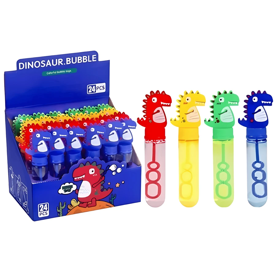 Burbujas 24 piezas Varitas de burbujas con solucion de burbujas normales DINOSAURIO, PANDA, ASTRONAUTAS, Varitas de burbujas mini irrompibles, Juguetes para hacer burbujas, Día de la Madre, Graduación