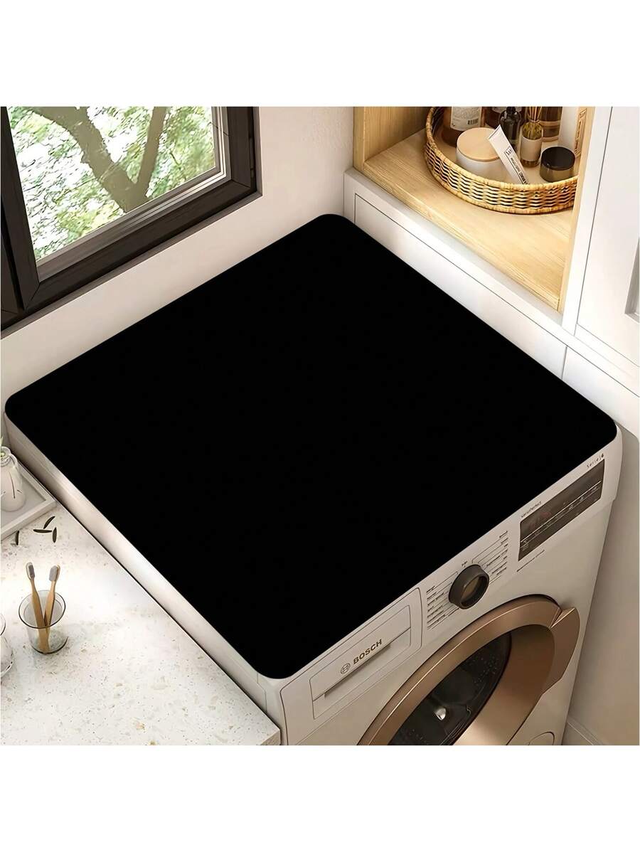 1 Peça Tapete de Máquina de Lavar de Cor Sólida, Tapete Cobertura de Poeira de Máquina de Lavar de Estilo Boêmio Estampado, Tapete Absorvente de Balcão de Cozinha, Tapete de Geladeira Altamente Absorvente e de Secagem Rápida, Tapete Antiderrapante para Piso de Banheiro, Tapete de Pia de Silicone Macio, Tapete de Secagem de Louça Antiderrapante e Altamente Absorvente, Disponível em Vários Tamanhos para Máquina de Lavar e Secadora Moderna, Adequado para Lavanderia/Cozinha/Banheiro