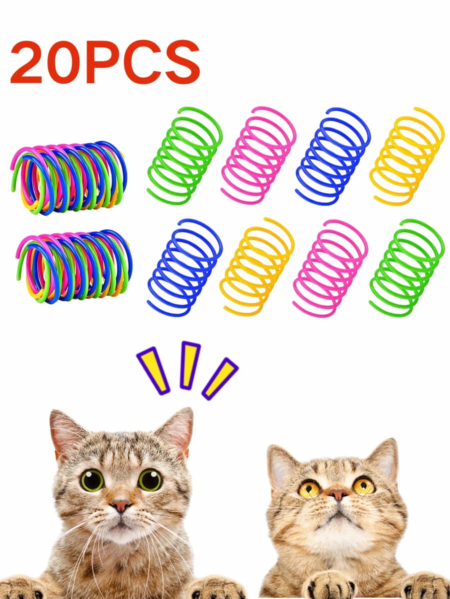 4/16 PCS Of Cat And Dog Chewing And Chasing Spring Toys, About 5cm, Sturdy And Bite-Resistant, Fun And Interesting To Enhance Relationships With Pets, Suitable For Indoor And Outdoor Pet Toy Supplies