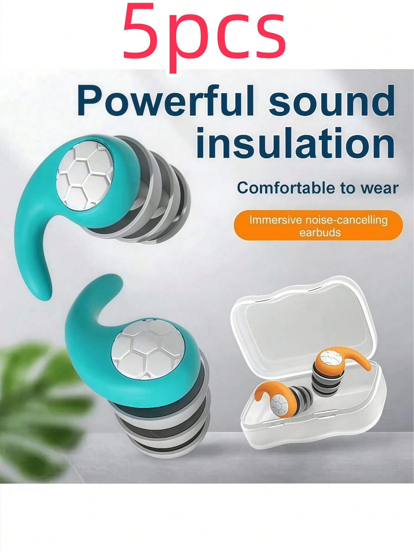 5 Pairs Of Upgraded New Silicone Noise-Canceling Swimming Earplugs, Waterproof And Soundproof Swimming Earplugs, And Sleep Noise-Canceling Earplugs, Better Protect The Health Of Your Ears. They Are Convenient And Easy To Use, Simple To Carry, And A Must-Have In Summer And For Swimming.