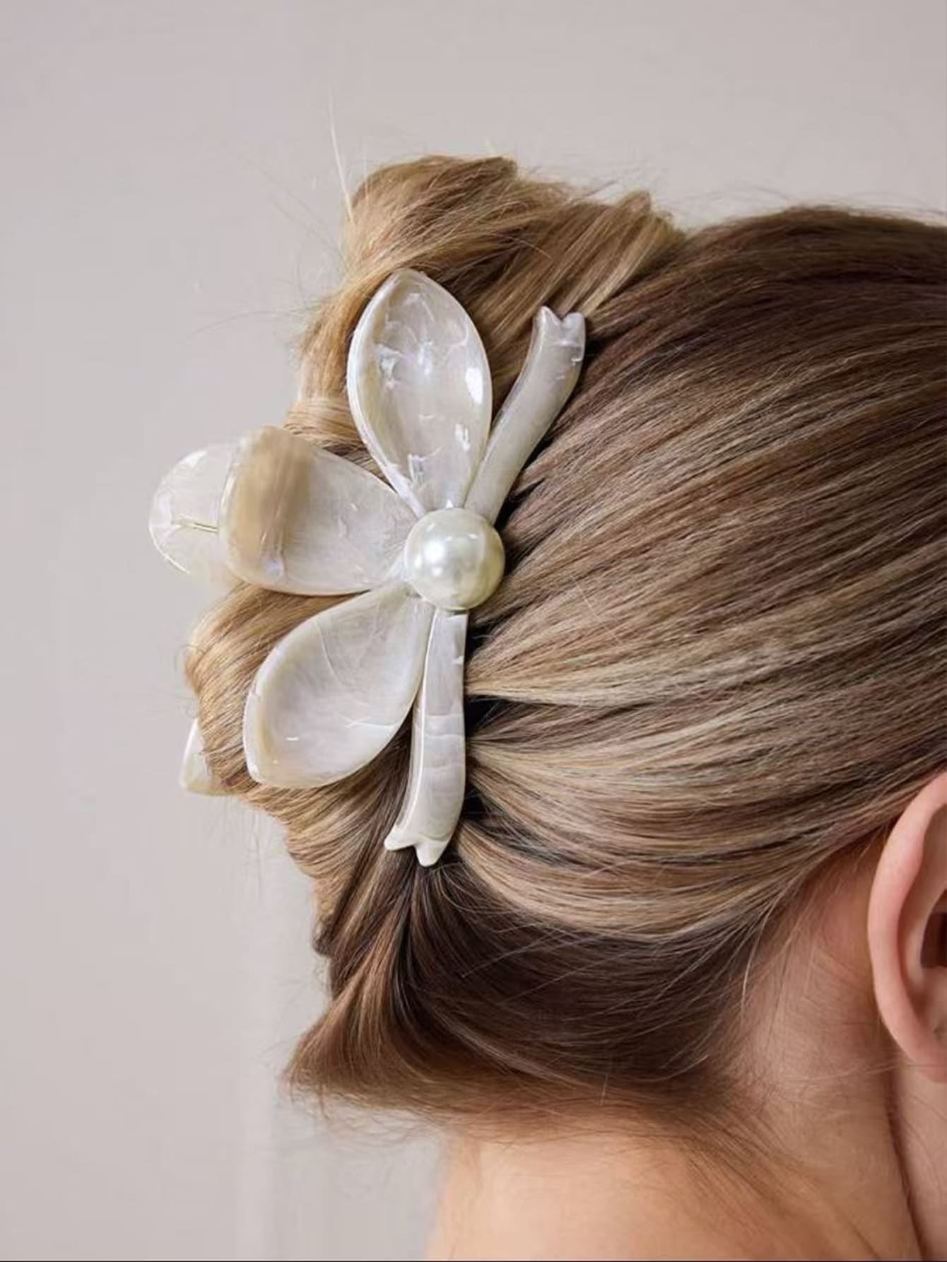 1 Stück Perle Vintage Aquarell Blumen Deko Haarclip, elegantes Haaraccessoire Haarklammern, Haarklammern, Haarklipp, Haarspangen, Haarverschluss, Haarfänger-Clip