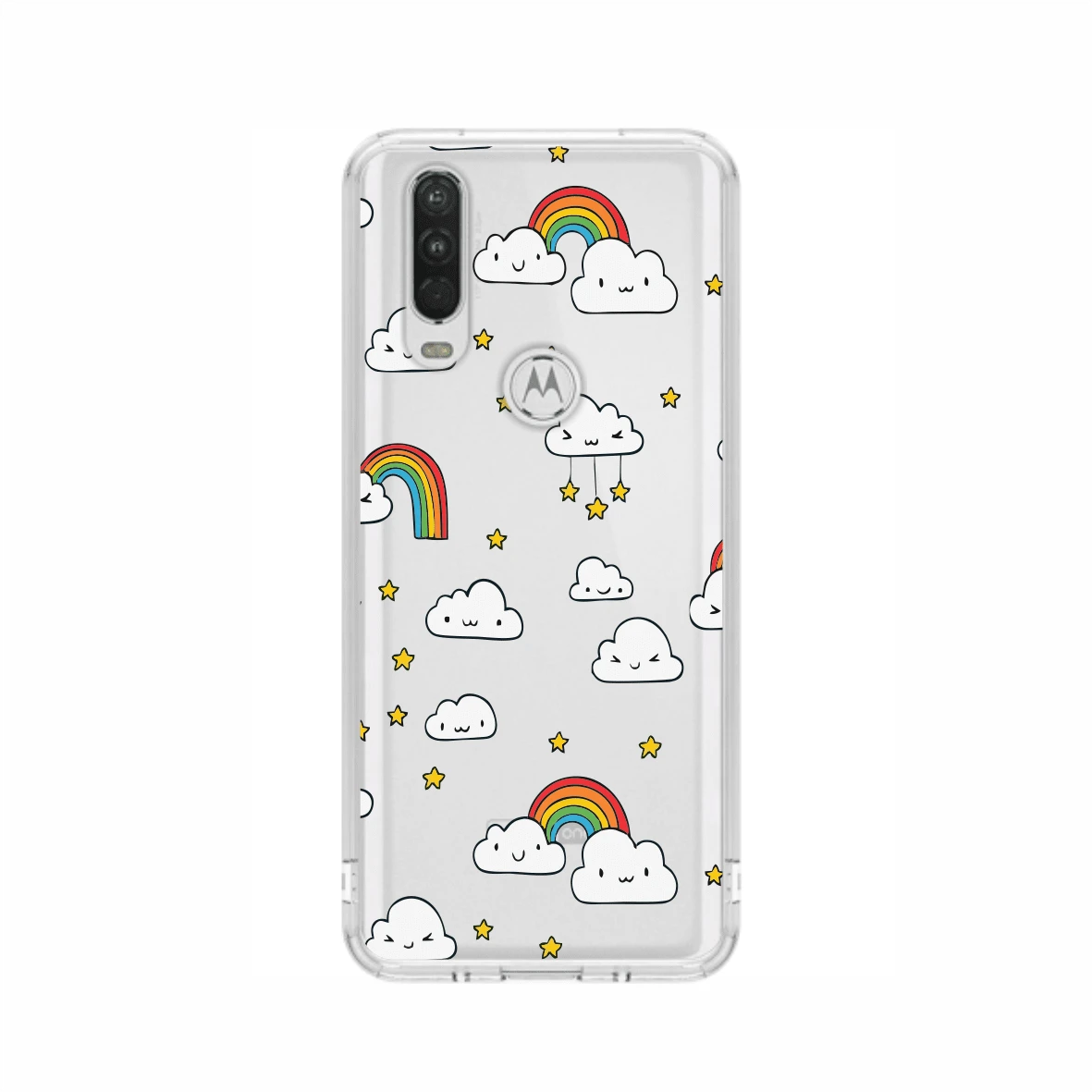Capa Capinha de celular Moto One Vision Personalizada Nuvens