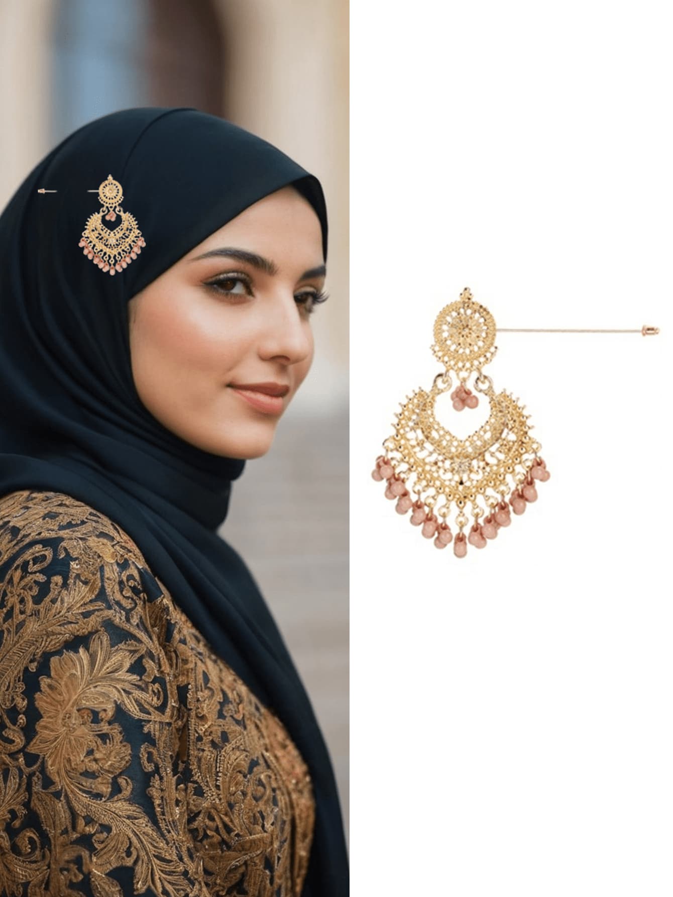 1 Peça Broche de Metal Vintage e Luxuoso #63, Estilo Real em Formato Assimétrico para Mulheres, Acessório de Moda Elegante