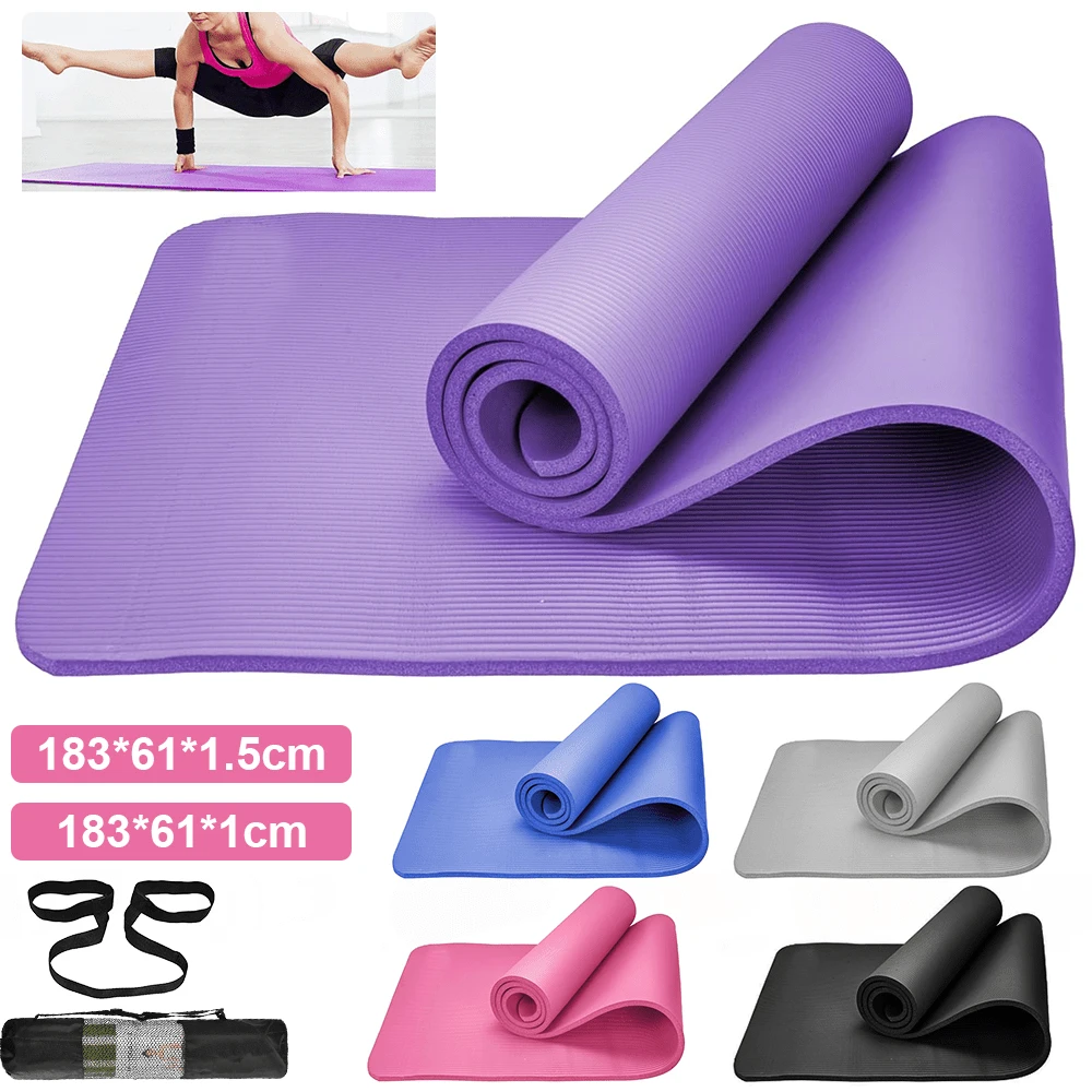Pilates Yogamatte Fitnessmatte Gymnastikmatte Bodenmatte Rutschfest 1mm / 1.5cm