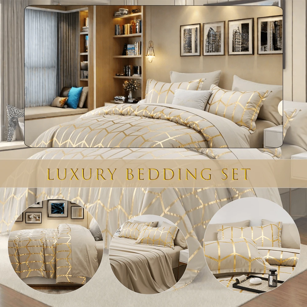 7 Pieces (Full/Queen/King) Elegant Bed In A Bag Comforter Set, Twin(5 Pieces),Stylish Solid Comforter, Soft Microfiber, Comfortable And Warm, Cloud-Like Soft Bedding Set, Bedroom Decor For Spring/Summer/Autumn/Winter, Ideal Gift