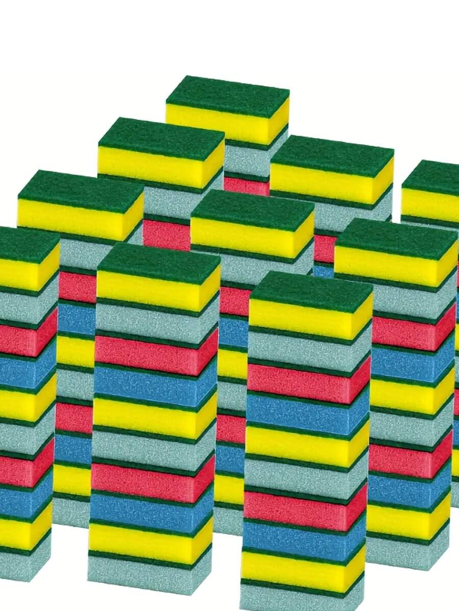 Colorful Dish Sponge, Multi-Purpose Fast Drying Sponge, Kitchen Supplies, Kitchen Cleaning Sponge, Household Cleaning Wet Wipes, High Density Sponge Dishcloth