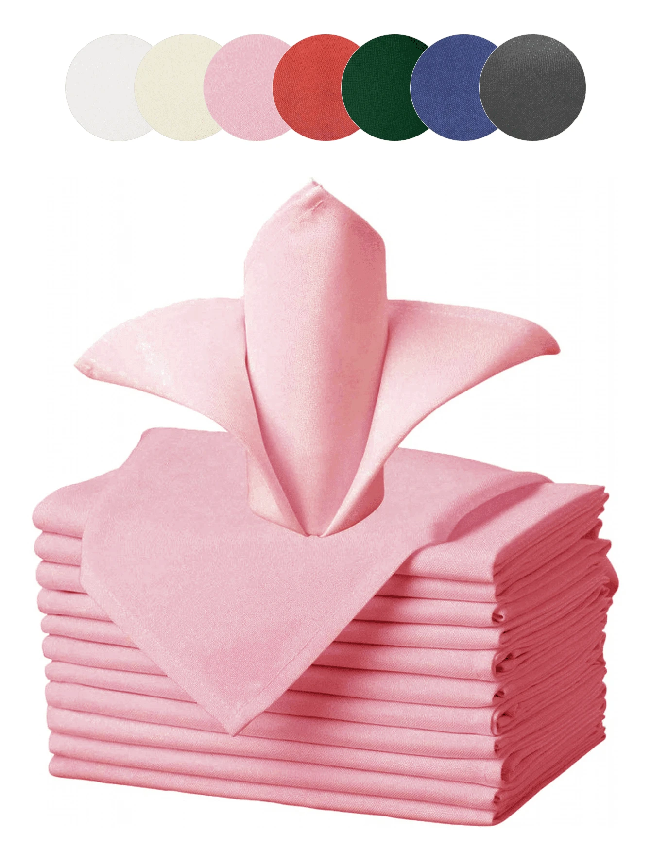 2/6/12 piezas Servilletas de color liso de poliéster, adecuadas para restaurantes, cocinas, bodas, banquetes, decoración de manteles, 40x40cm