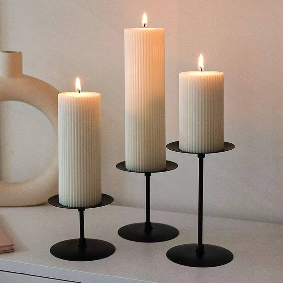 1pc, White Cylindrical Candle, Creative Design Ornament, Suitable For Home Decoration, Room Lighting, Wedding Candles, Etc., Atmosphere, Souvenirs, Holiday Gifts, Etc