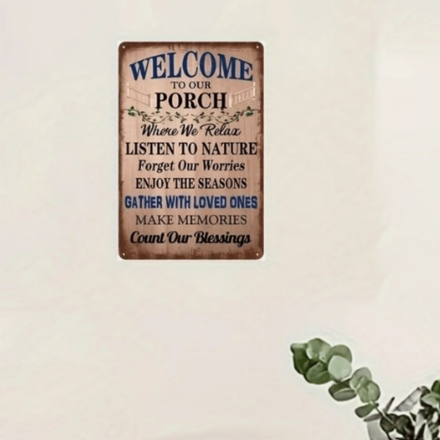 1 Piece, Fun Retro Metal Decorative Plate Metal Plaque Wall Art Decor For Cafe Garden Living Room Bathroom Home Decor ,A Good Gift