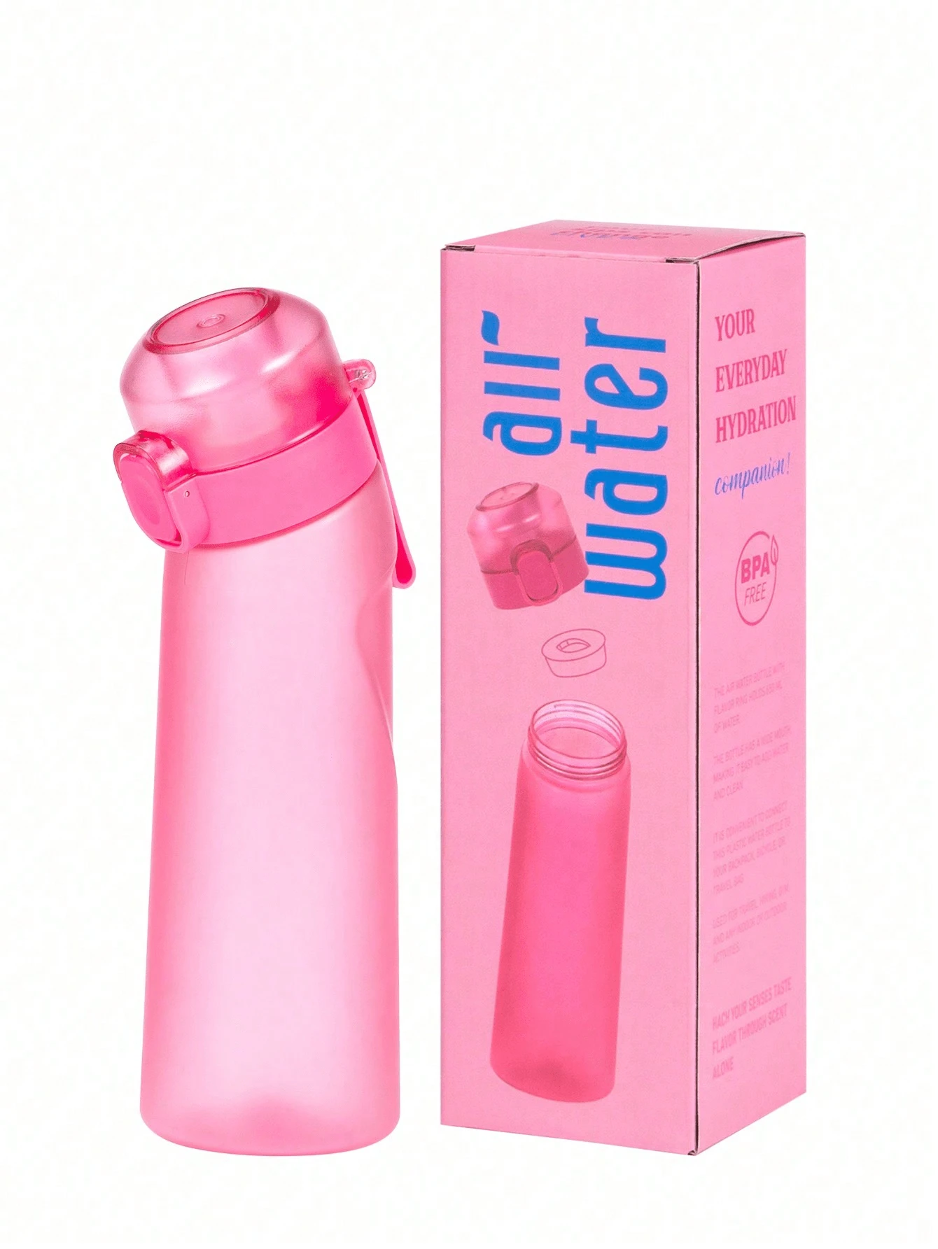 1pc Sports Water Bottle, Outdoor Sports Creative Water Cup , Suitable For Fitness And Outdoor Sports, Fashionable Drinking Water Bottle, Birthday Gift - Without Flavor Ring
