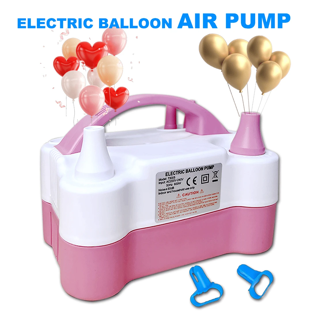 AOYI Inflador elétrico de balões com bicos duplos, bomba portátil e leve, soprador de balões rápido e fácil para festas, casamentos, aniversários, comemorações