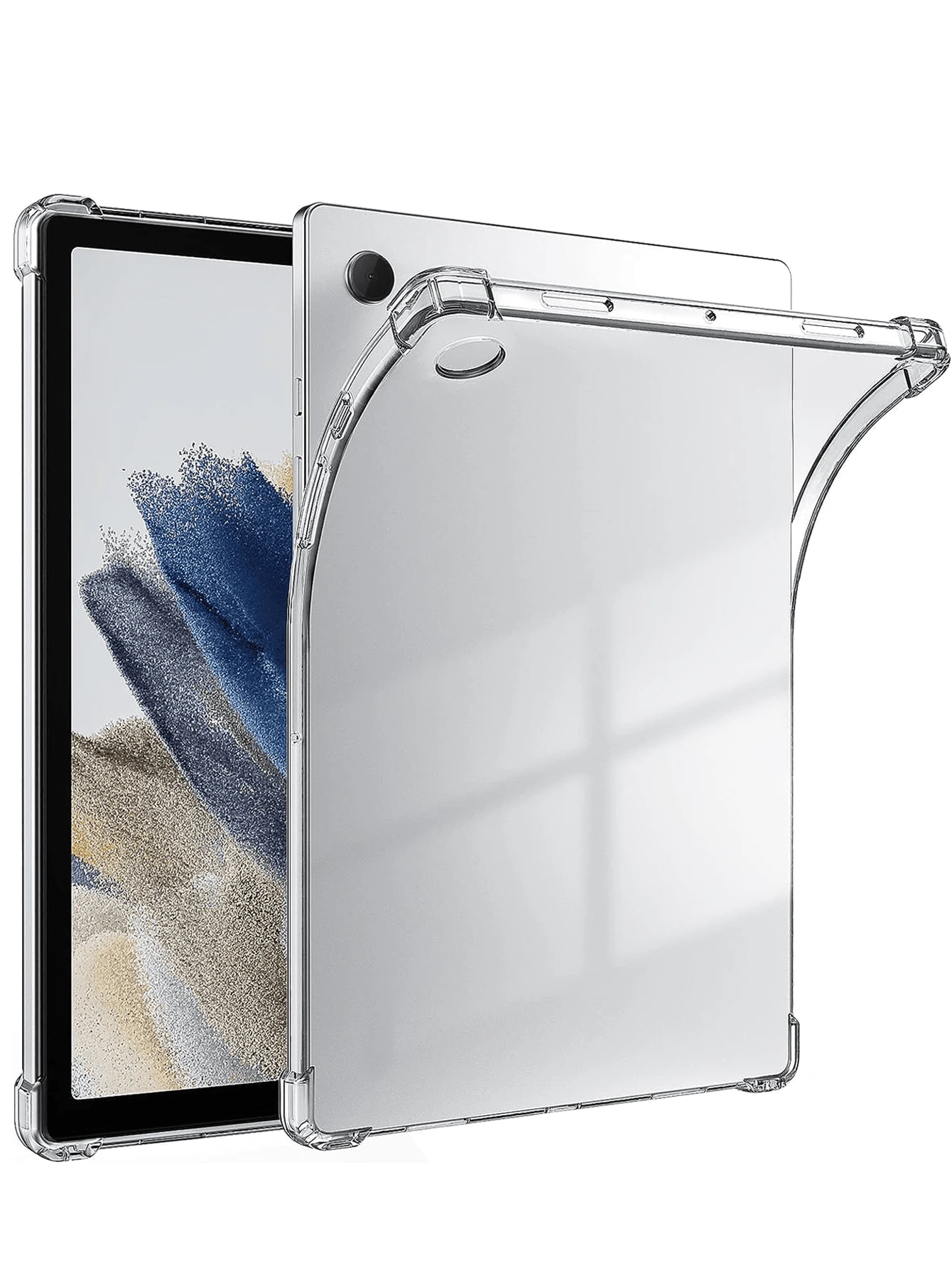 Clear Case Compatible With Galaxy Tab/ IPad/ MatePad/ Honor Pad/ Tab/ Mi Redmi/ Fire HD Pad/ OPPO Pad/ Realme Pad 2/,Advanced Airbag Drop Protection,Flexible Silicone TPU Shockproof Anti-Scratch,Anti Yellowing,Slim-Fit Shell Case Cover, Clear