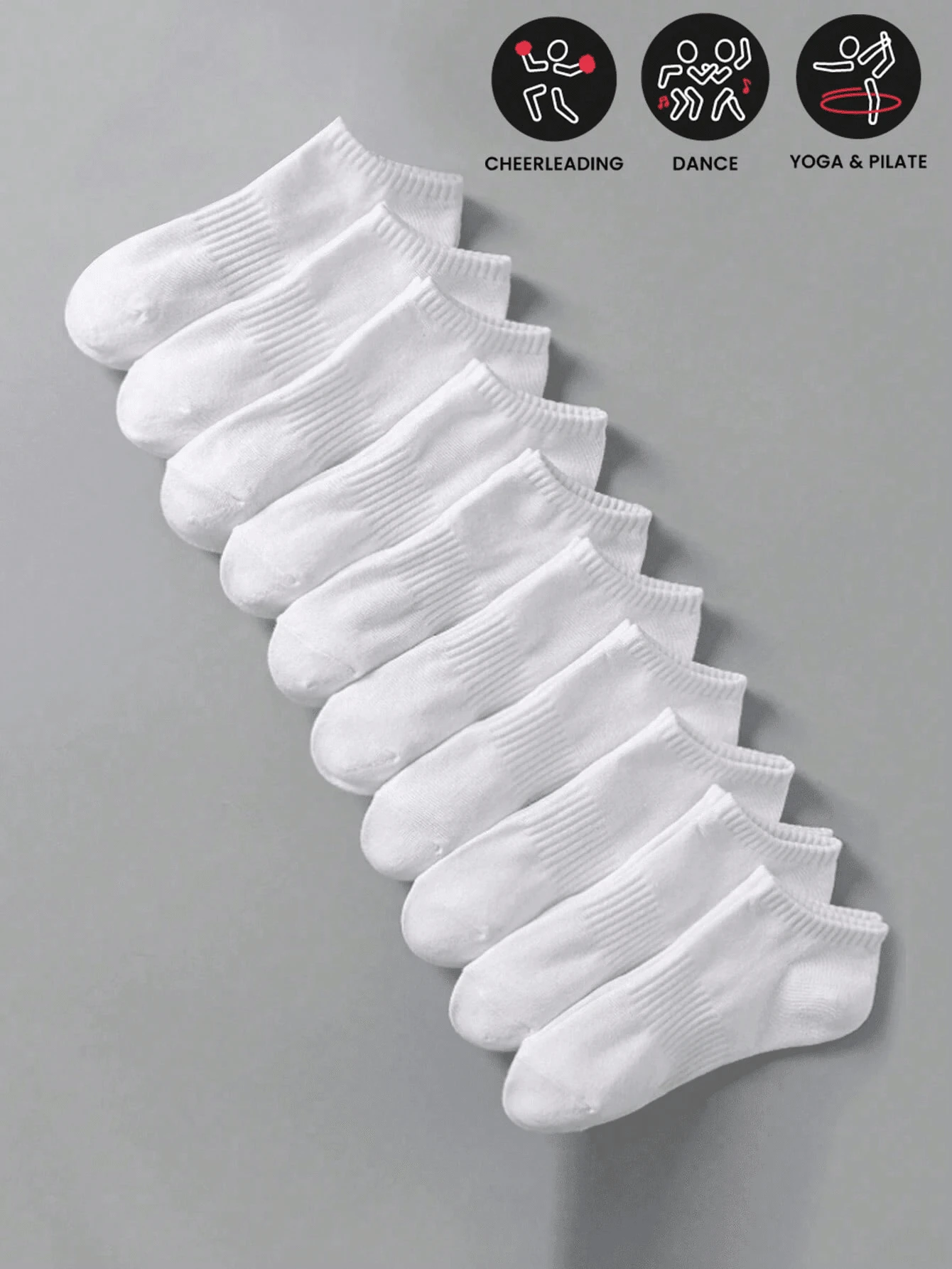 5 Pairs Of White Vertical Stripes, Simple And Fashionable, Versatile, Breathable And Odor Resistant Women's Ankle Socks