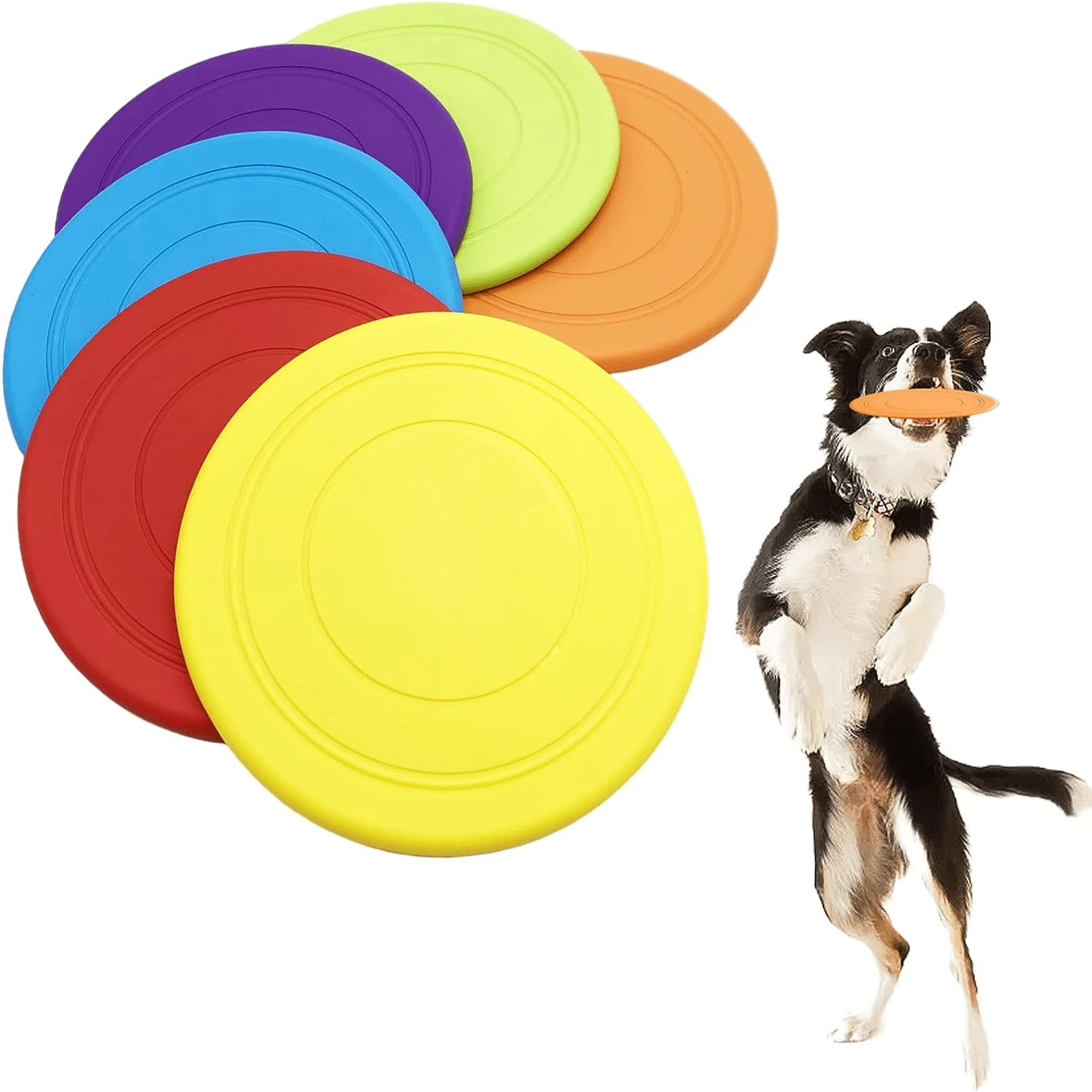 1pc Dog Flying Disc,Dogs Training Interactive Toys,Puppy Flyer Toy Dog Flyer,Lightweight Soft Floating Saucer For Small Medium Dog Outdoor Sport,On Teeth