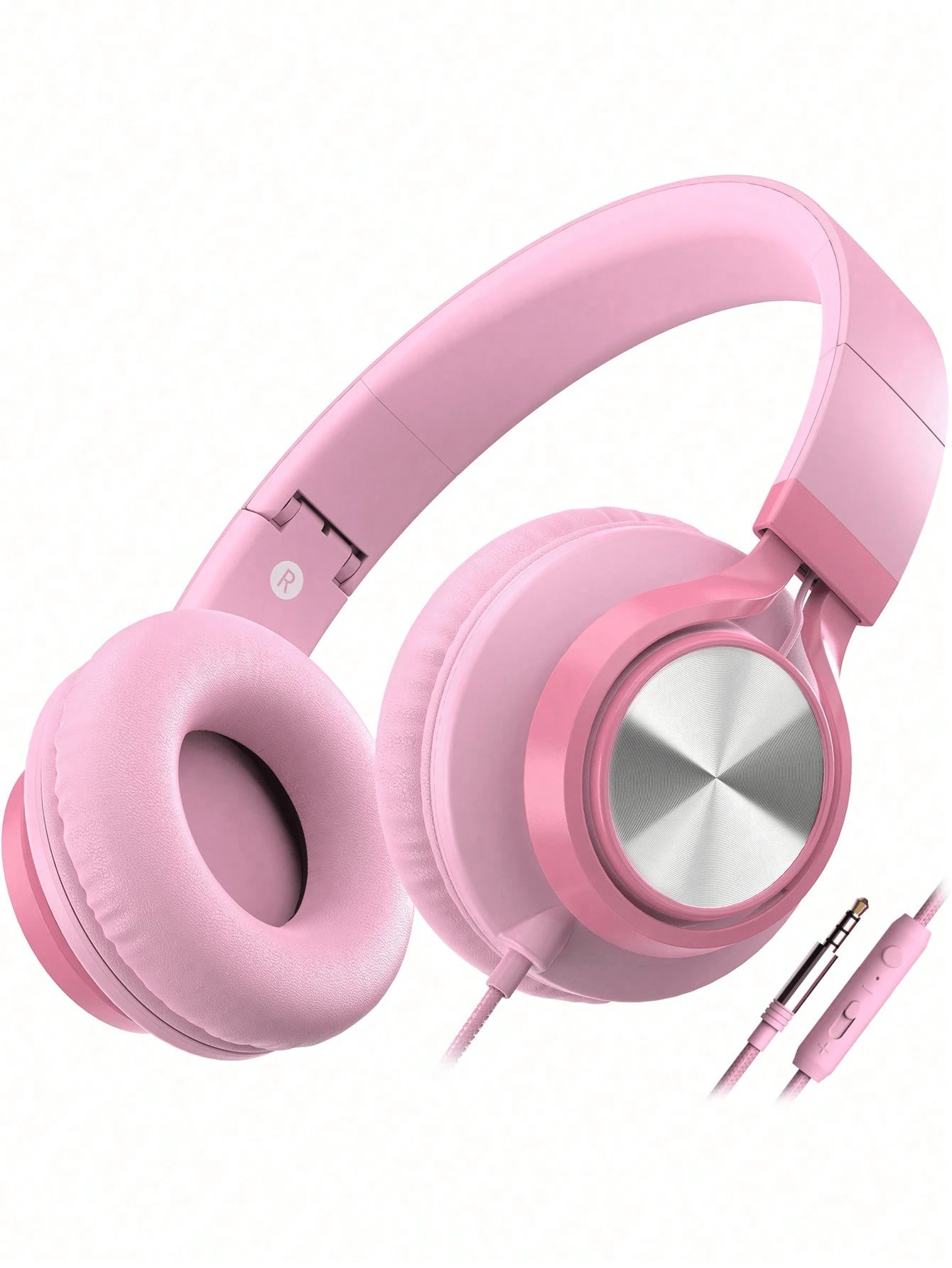 1 Pièce Casque Filaire Avec Microphone Et Contrôle De Volume, Casque Filaire Pliant Léger Et Ajustable