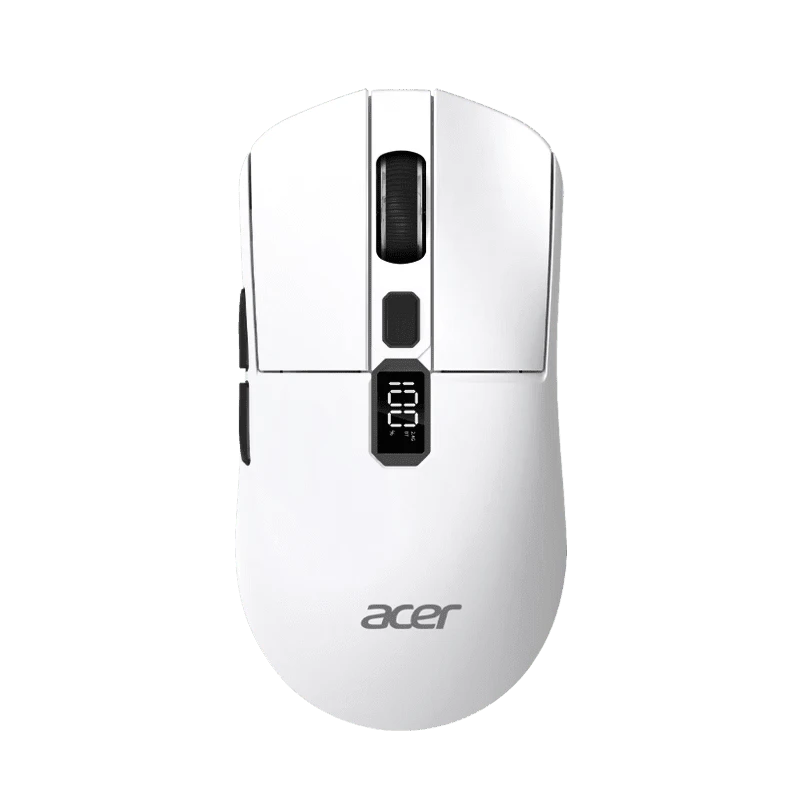 Acer OMR226 3-Mode Wireless Mouse | Intelligent Battery Display +130h Long Lasting, Ergonomic Lightweight Design, Cross-Device Seamless Switching For Office & Entertainment Dual Modes, White