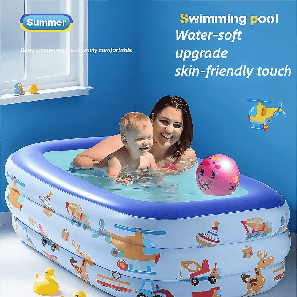 Piscina inflable familiar para niños, piscina grande para familia para uso al aire libre, piscina de natación de PVC reforzado