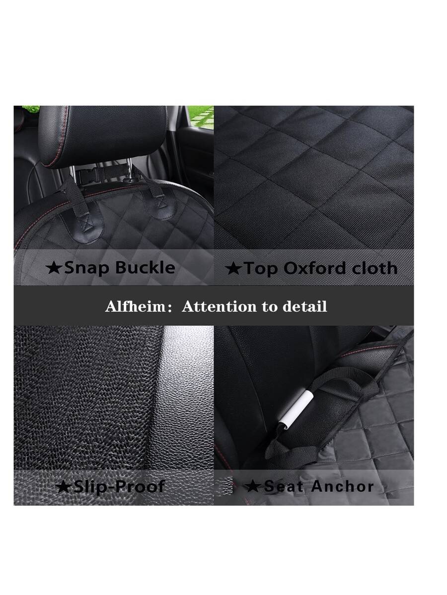 1pc Pet Car Seat Cover, Waterproof, Scratch-Resistant, Non-Slip Car Seat Protector Made Of 600D Oxford Cloth + 210D Oxford Cloth + Anti-Slip Mesh, Protects Your Car Seats