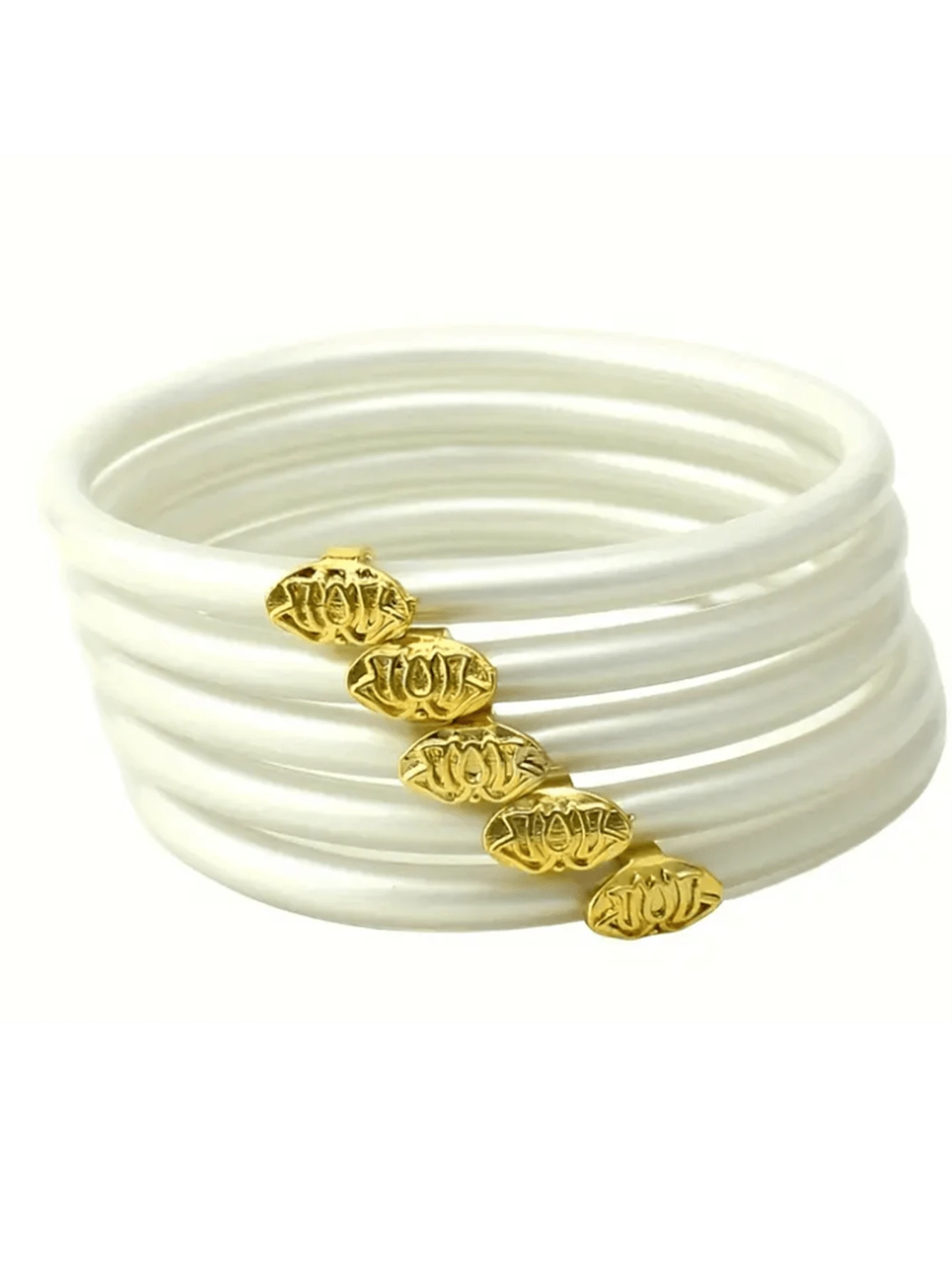 5 buc/set brățară yoga cu închidere tip floare de lotus aurie, straturi multiple de culoare dopamină, brățări colorate din PVC pentru purtare zilnică