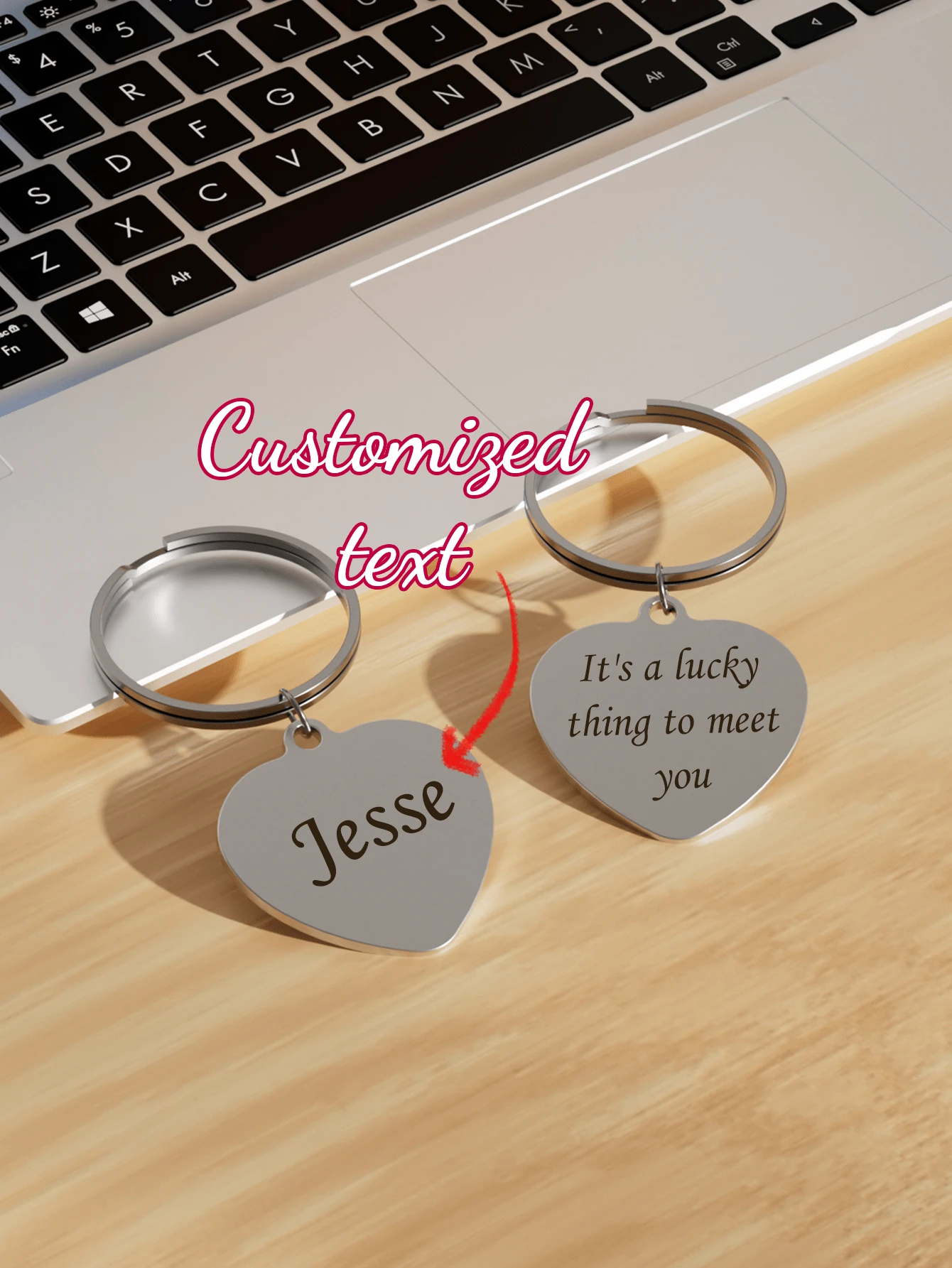 Llavero personalizado de acero inoxidable con grabado de pareja y amor como regalo del Día de Acción de Gracias, Día del Padre o Día de la Madre