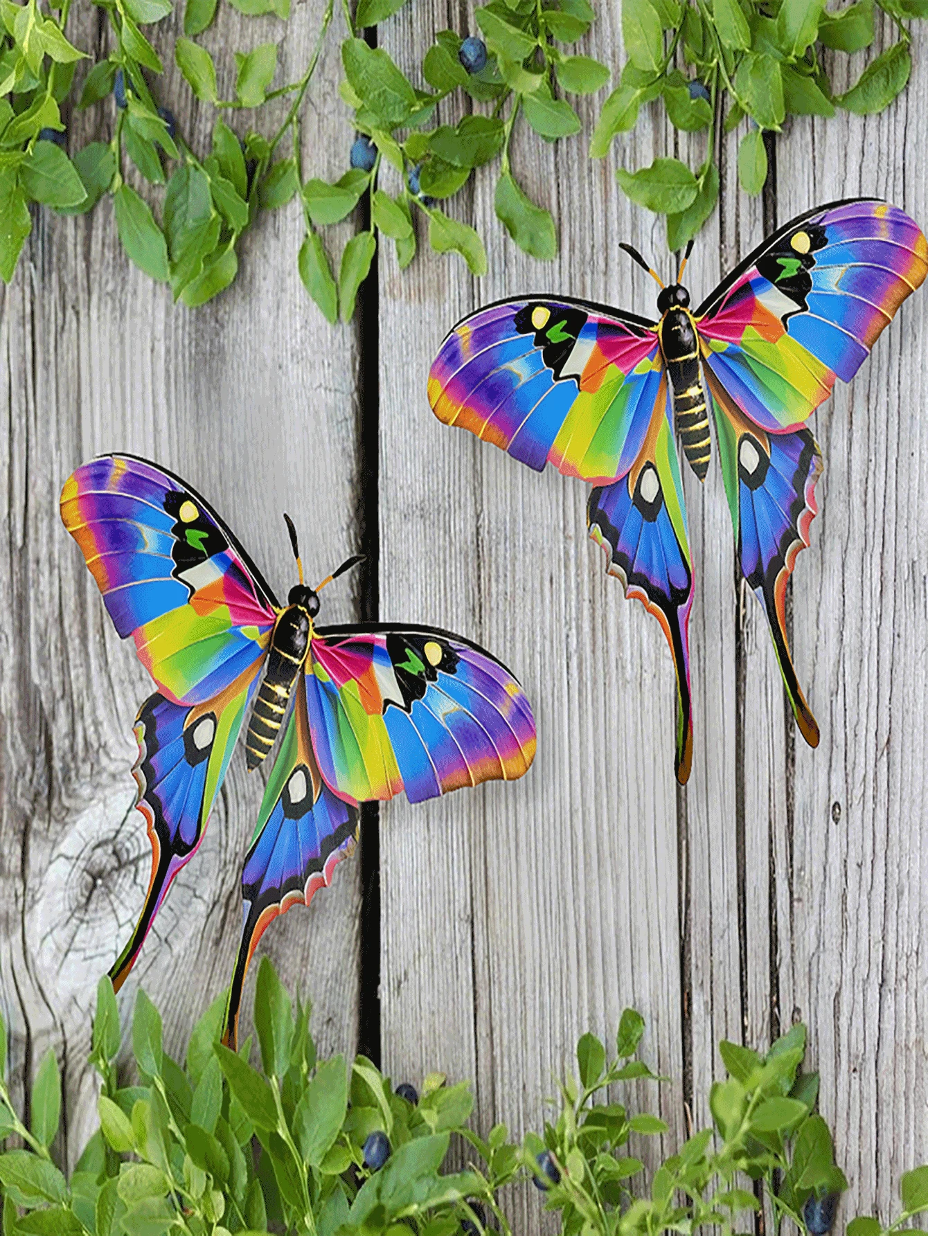 Creative Iron Butterfly Wall Hanging Decor, Outdoor Garden Landscape Villa Home Crafts Ornament Gift