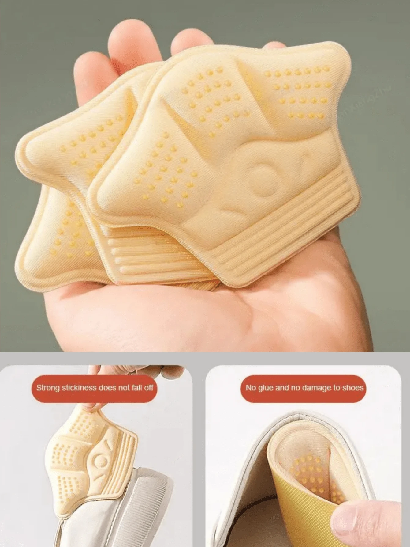 Adhesivos para tacón de zapatillas, protectores de talón, plantillas acolchadas para mujer. Almohadillas para talón de uso deportivo que se pueden cortar y ajustar al medio número
