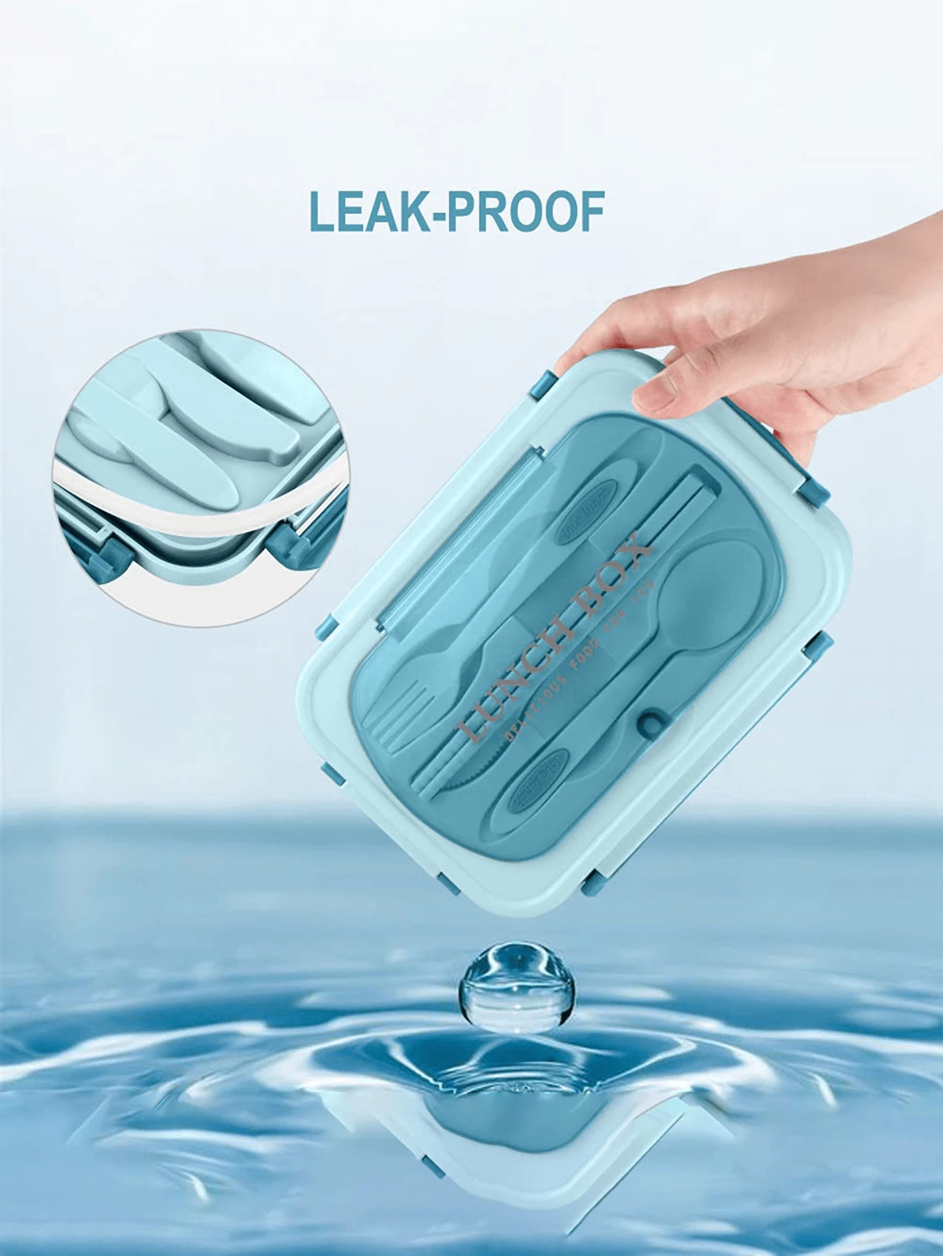 1pc 1200ml Adult Bento Box With Cutlery And Leak Proof Lid, 3-Layer Lunch Box, School Supplies, Back To School (Cutlery, Lunch Box, And Storage Bag Can Be Purchased)