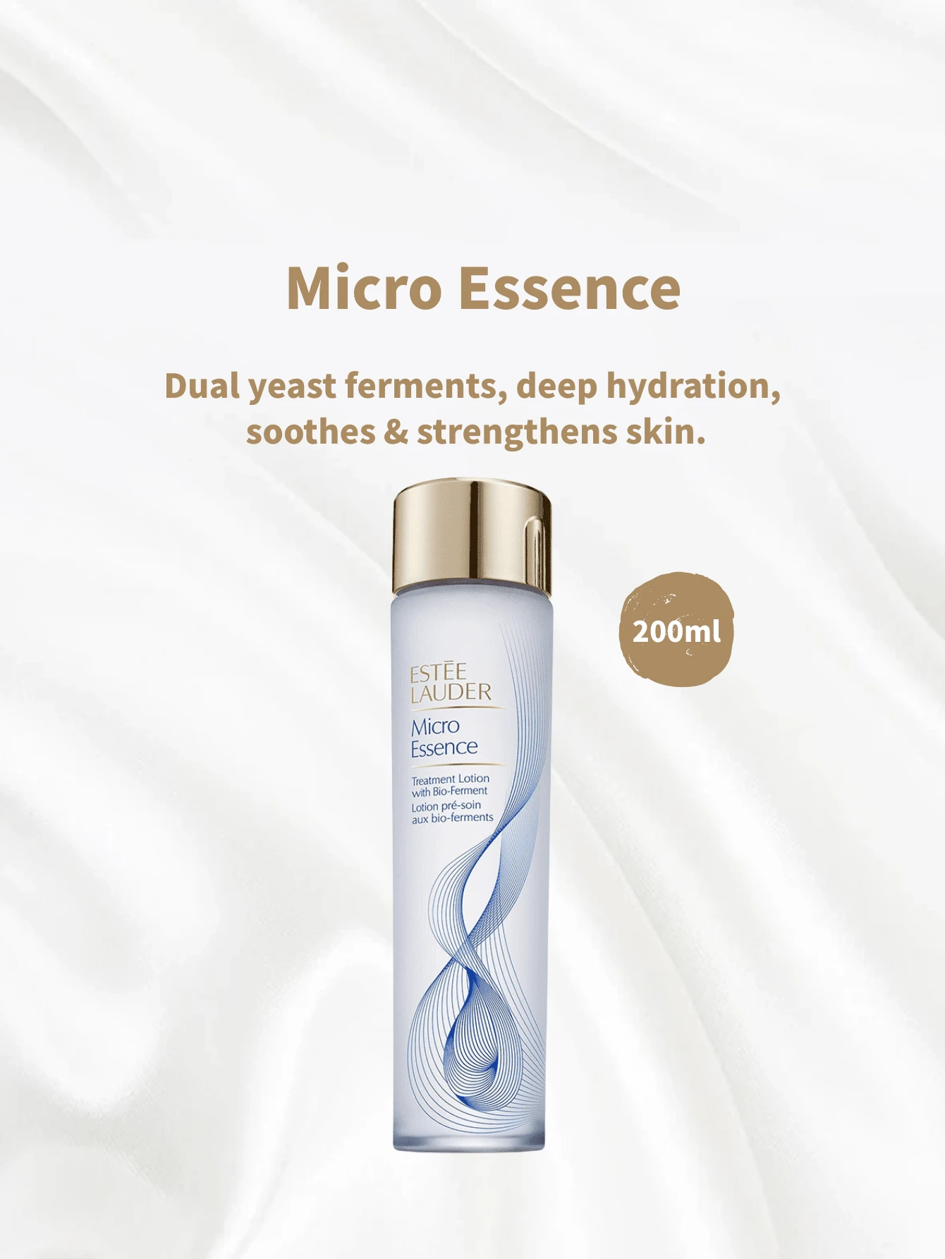 Estée Lauder Estee Lauder Micro Essence Treatment Lotion 200ml, Original Essence In Brown Bottle, Contains Bifida Ferment, Repairs Skin Barrier, Refines Pores, Hydrating And Stabilising