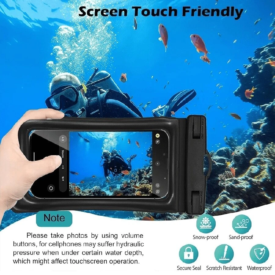 1pc Airbag, Waterproof Phone Case, Touch Screen, Special For Taking Photos By The Seaside, Outdoor Swimming And Rafting, Sealed Phone Case, Beach Essentials, Beach Accessories, Pool Float