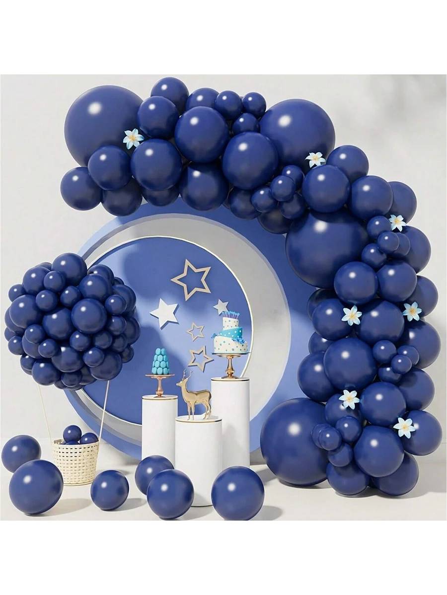121 palloncini in lattice blu navy, adatti per compleanni, matrimoni, addii al nubilato, cerimonie di laurea, anniversari, feste a tema estivo, scenografie, decorazioni per la casa
