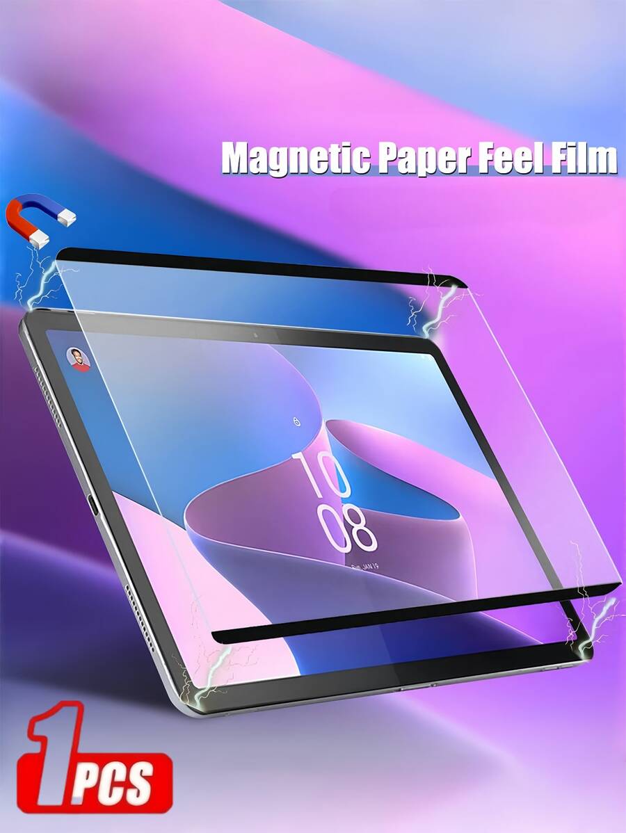 1pc Magnetic Attraction Matte Anti-Fingerprint Anti-Glare Sensitive Paper Writing Tablet Screen Protector Film, Compatible With Samsung Galaxy// MatePad/Honor//Redmi/IPad 13 10.9 Pro Air 2025 2024 11inch Office Painting Paper-Like Film Soft Film, Not Glass
