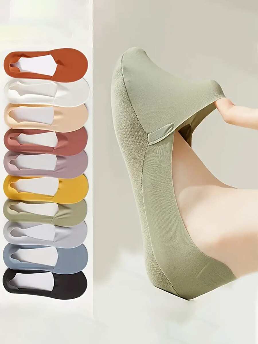 6 Pairs Women Solid Soft Lightweight Low Cut No Show Socks, Comfortable Low Ankle Socks, Candy Colors Invisible Socks, Ladies Compression Socks