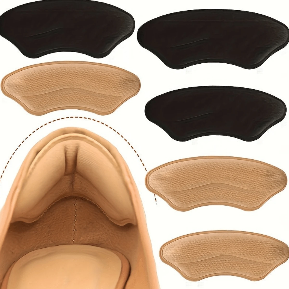 Protectores de talón, previenen el deslizamiento y la fricción, reductores del tamaño del zapato, almohadillas de forro para el talón