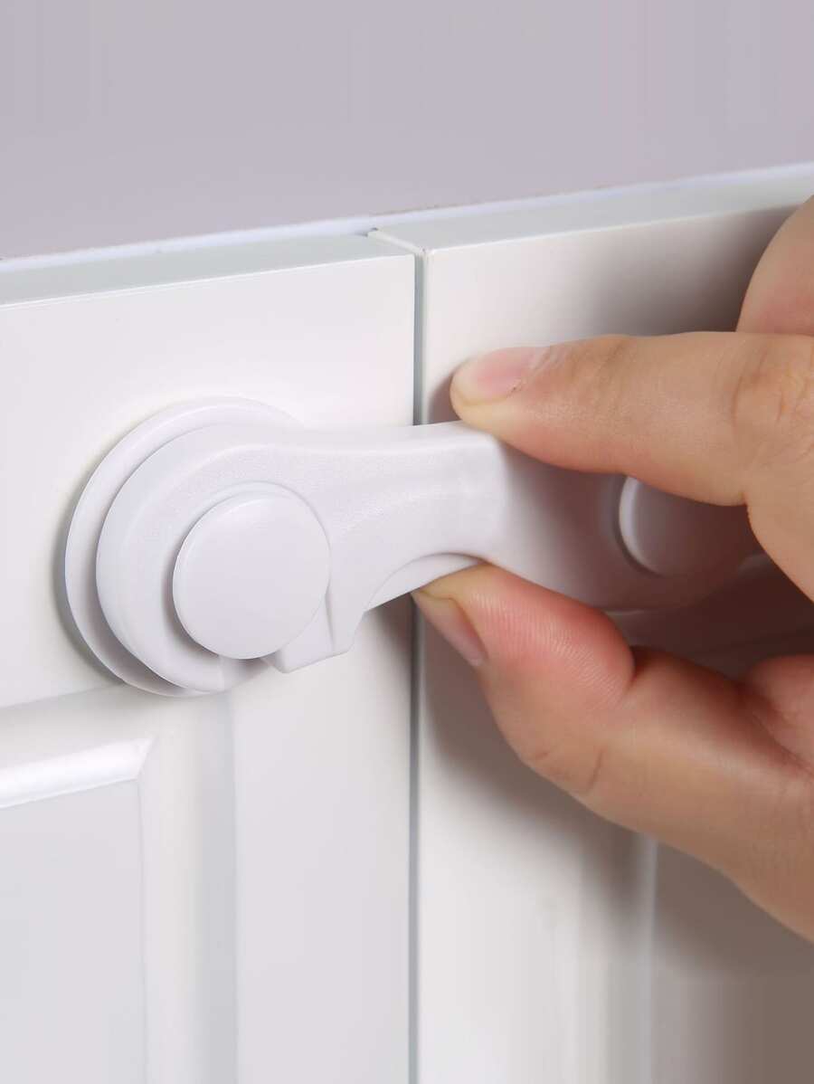 1/3/5/10 Piece Cabinet Lock, Cabinet Lock With Adhesive Security Lock For Drawer Cabinets, Closets And Pantry Doors, Anti-Theft Refrigerator Lock, Put In Window Lock To Protect Small Family Members