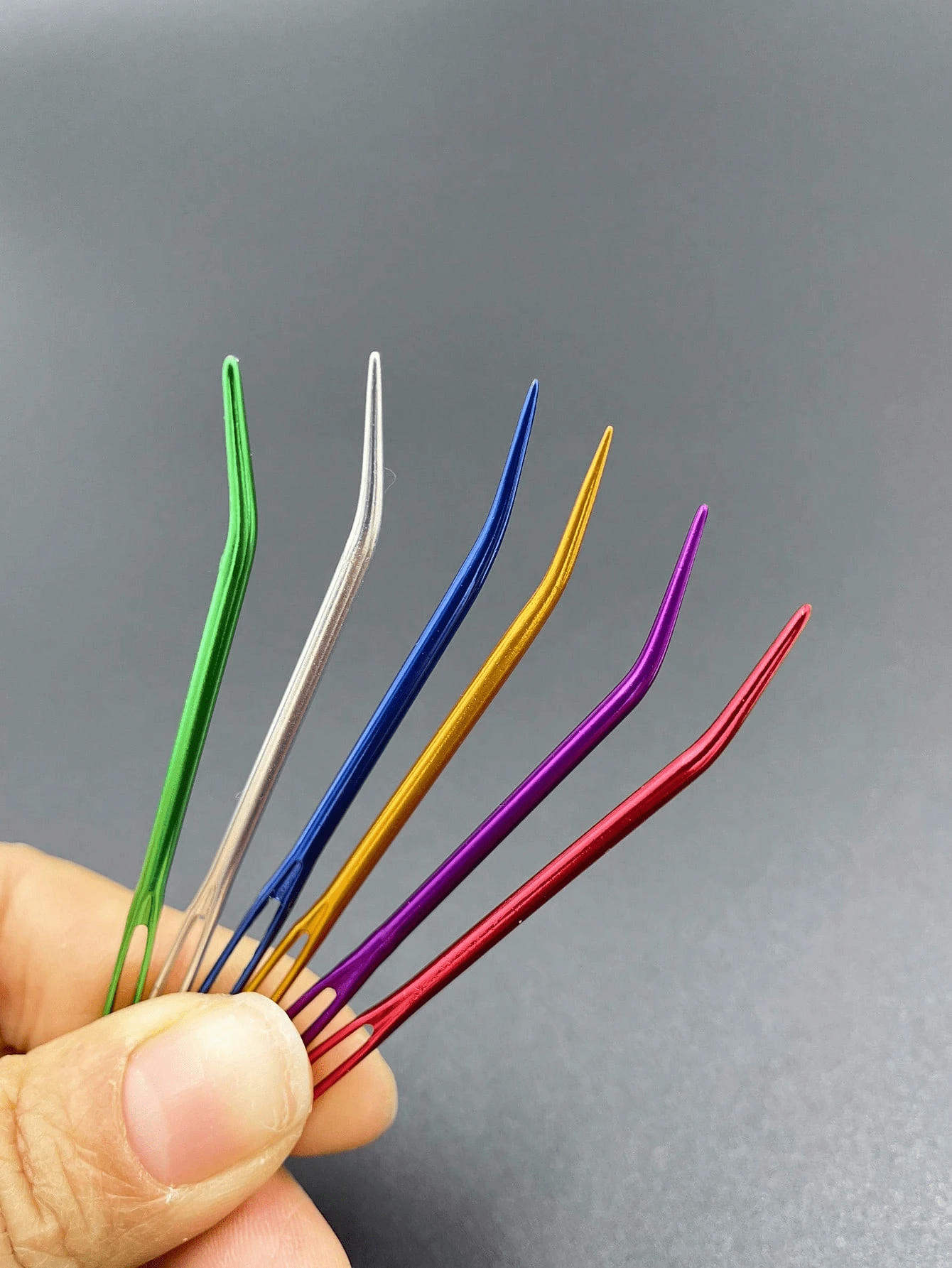 2 Sets/6 Pieces Big Eye Needles, Muslin Needles, Tapestry Needles, Sewing Needles, Knitting Needles, Colorful Hand Sewing Needles