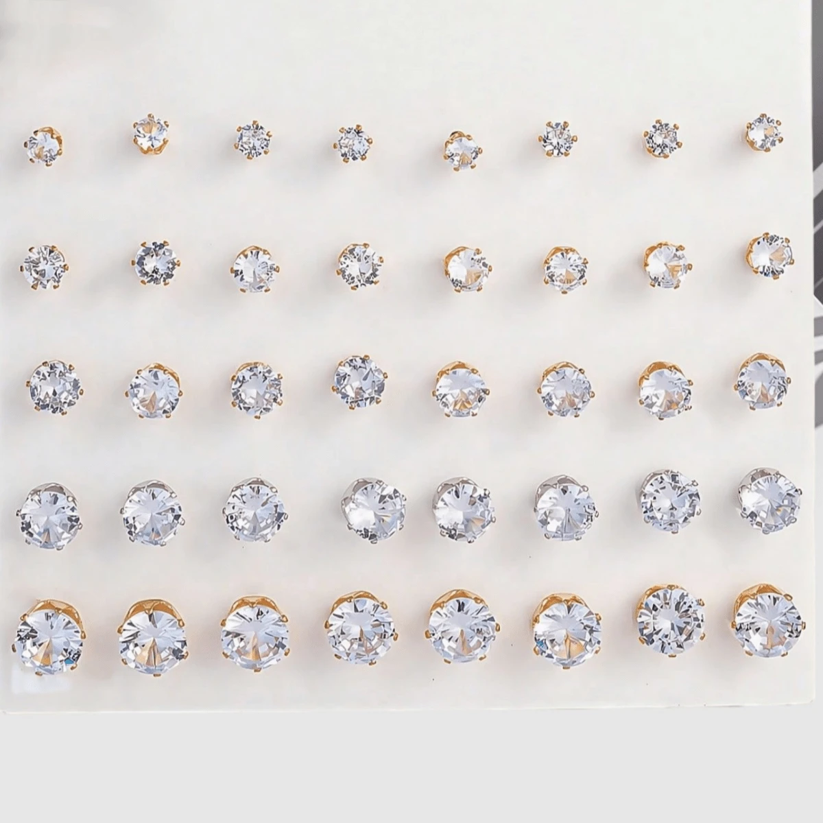 20pcs Set Sparkling Faux Rhinestone Stud Earrings, Fashionable & Versatile Mini Earring Accessories, Suitable For Everyday Wear