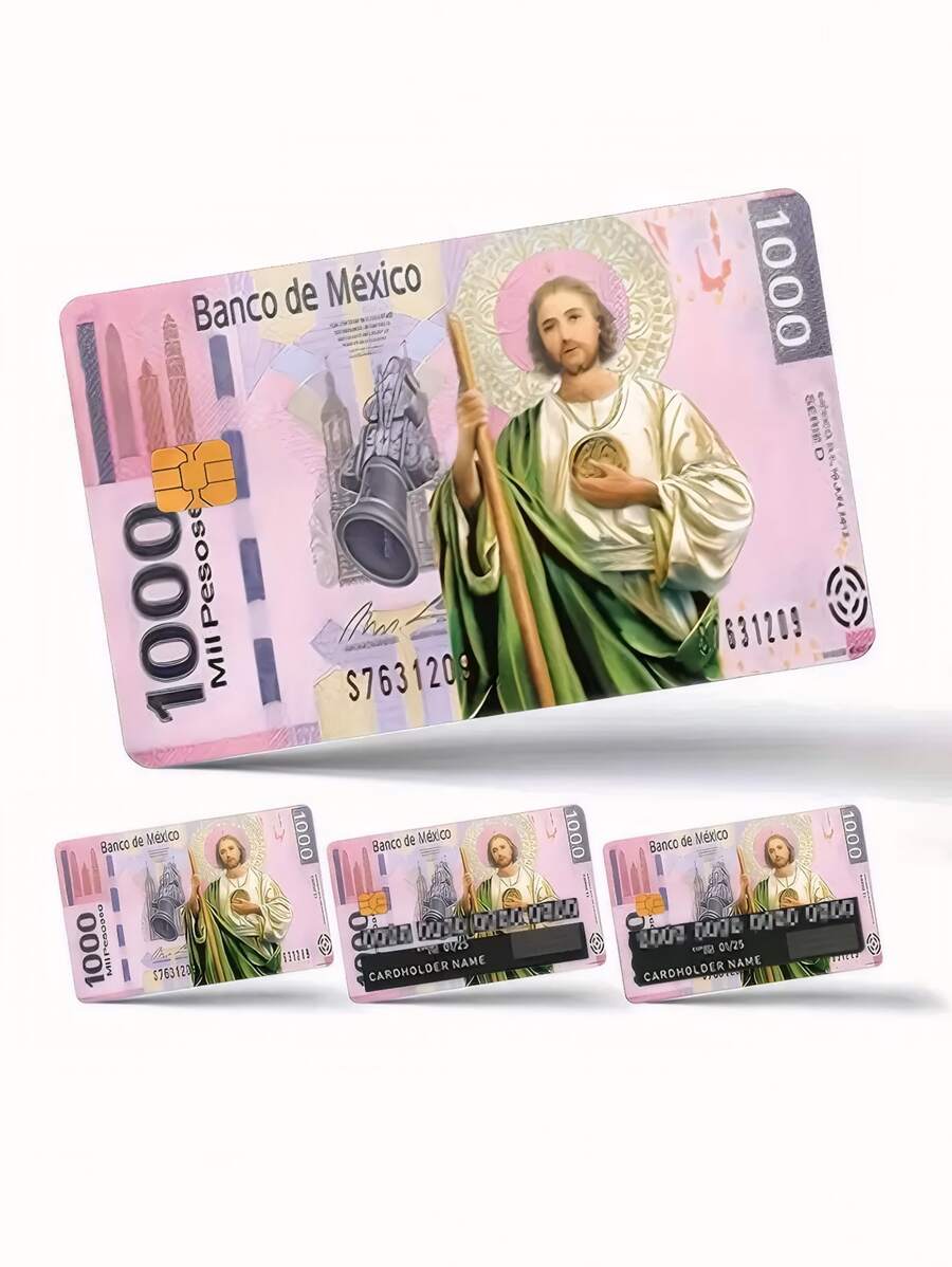 1pc Creative Sticker, Credit Card Skin Cover, PVC Anti Fingerprint Ultra-Thin Durable Scratch Resistant Privacy Card Sticker, Suitable For DIY Fashion Decoration To Protect Bank Cards, Transportation Cards, Campus Cards, School Supplies, And Back To School Supplies