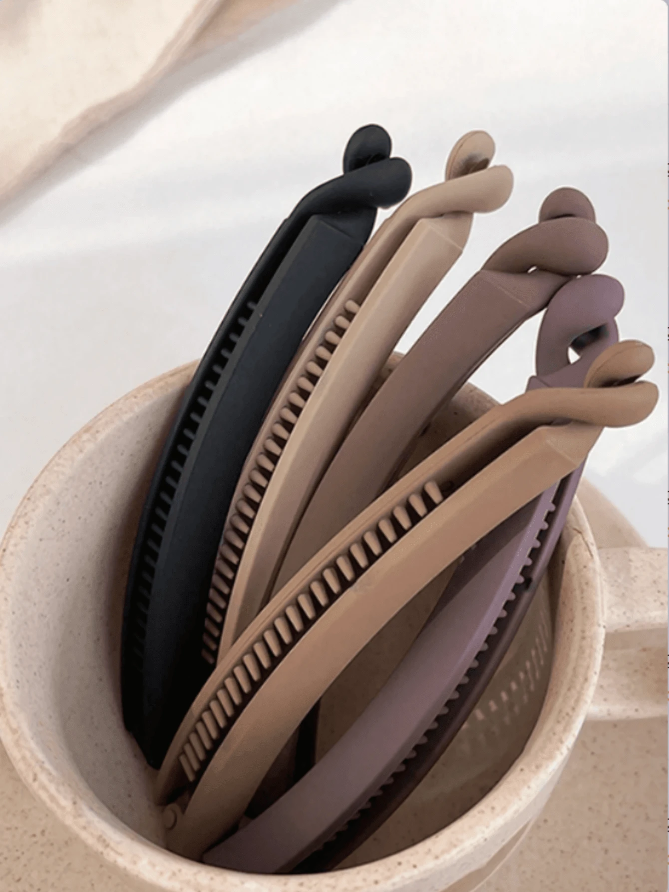 1/5pcs New High-End Banana Clip Vertical Clip Ponytail Clip Hair Accessories Back Of The Head High-End Sense Simple Valentine's Day Halloween Seamless Hairpin Female Headdress