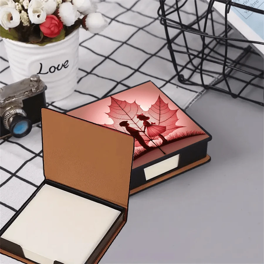 Scatola di note adesive con decorazione artistica, senza diamanti, adatta per conservare appunti e decorare la scrivania. Il blocco note adesivo ha 160 pagine personalizzate, un articolo di cartoleria versatile per prendere appunti e annotare compiti quotidiani