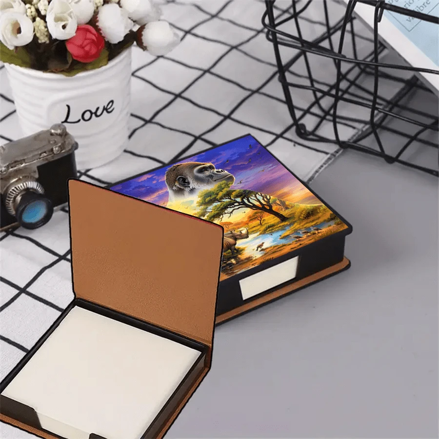 Confezione di notes adesive decorative con motivi artistici, senza strass, organizer da scrivania non adesivo con 160 pagine firmate per attività e registrazione di idee quotidiane