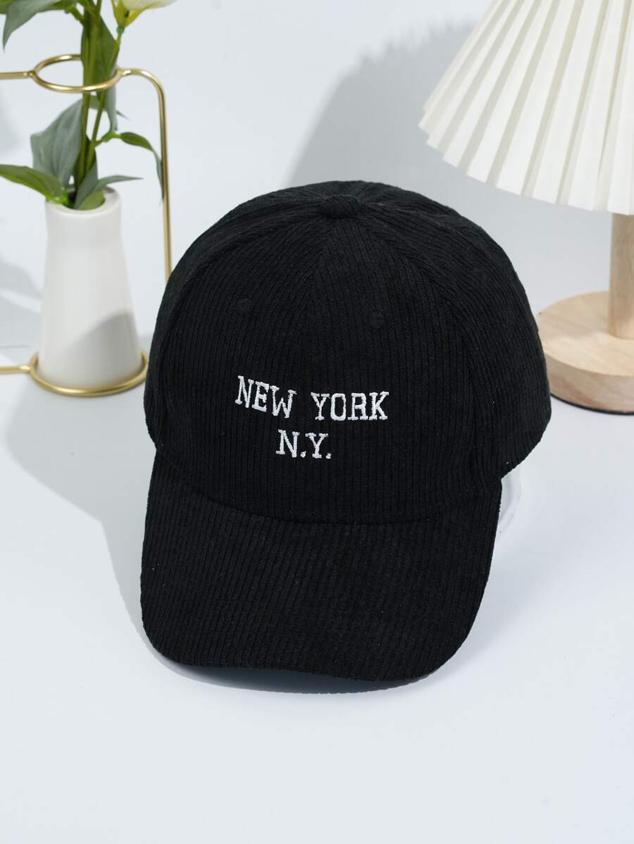 Gorra de béisbol personalizada unisex, de material de pana, adecuada para hombres y mujeres