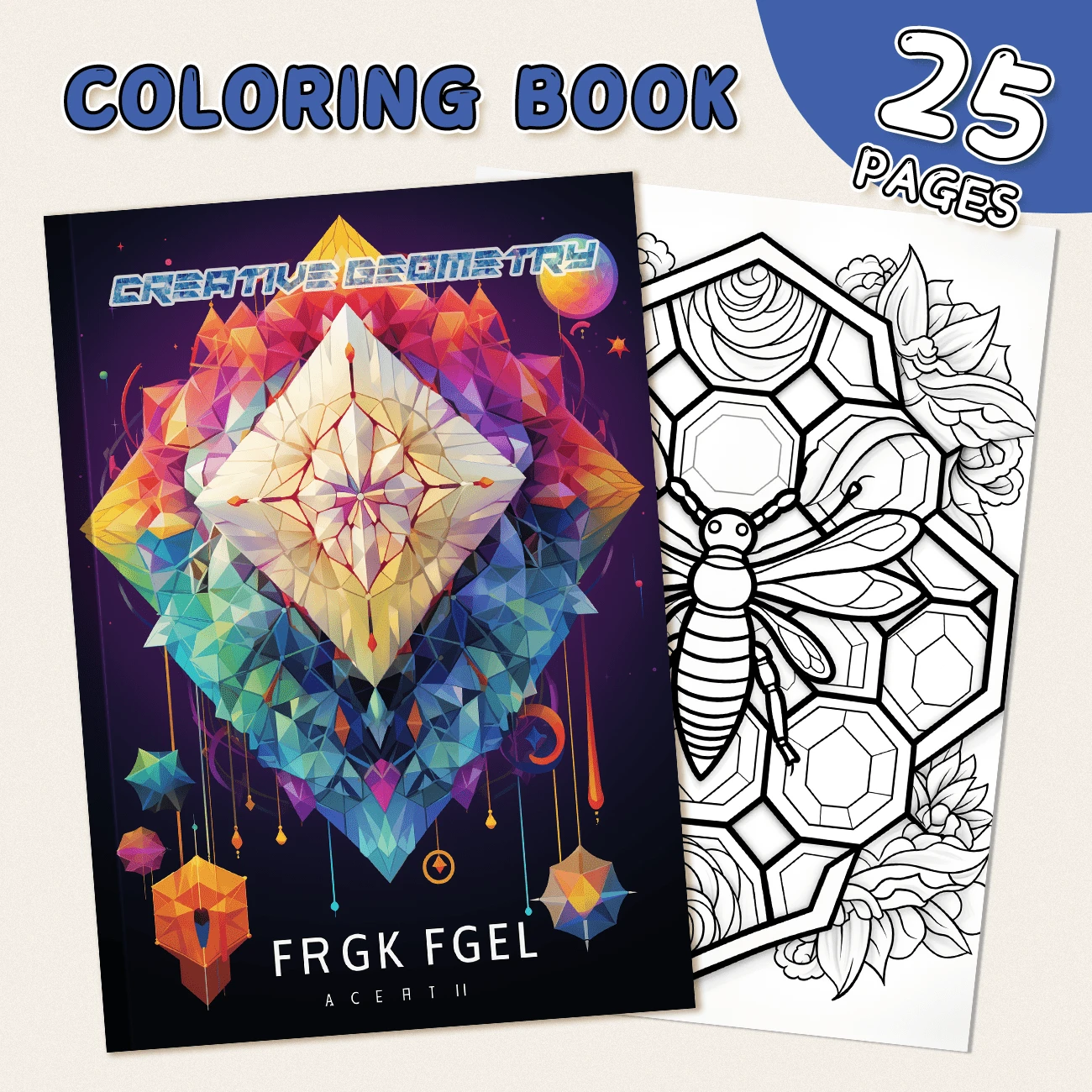 25 Pages Premium Thick Coloring Book With Rich Illustrations, Creative Geometric Design, Fun And Playful, Decompressing, Art Sketchbook With Single-Sided Illustrations, Suitable For Adults And Teenagers, Suitable For Relaxation And Creativity, Ideal Gift For Easter, Mother's Day, Halloween, Thanksgiving, Christmas And Other Holiday Parties,Back To School,School Supplies