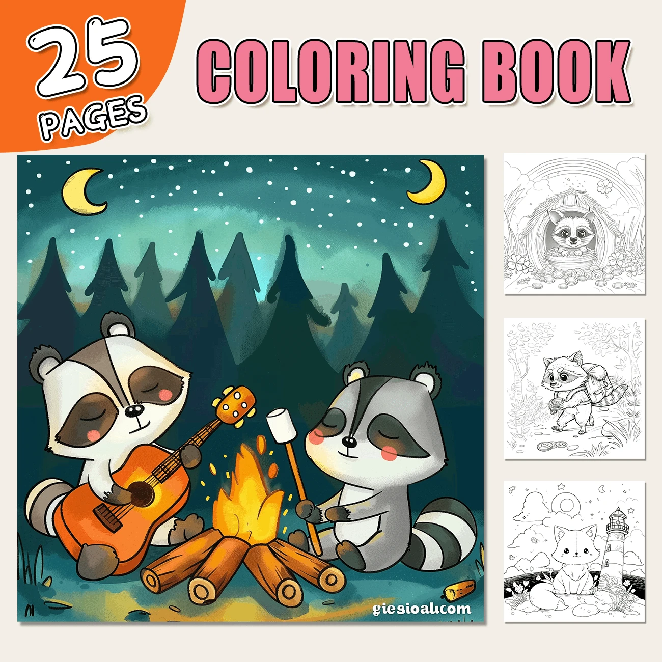 25 Pages Premium Thick Cartoon Coloring Book With Rich Illustrations, Art Sketchbook With Single-Sided Illustrations, Suitable For Adults And Teenagers, Suitable For Relaxation And Creativity, Ideal Gift For Easter, Mother's Day, Halloween, Thanksgiving, Christmas And Other Holiday Parties,Back To School,School Supplies