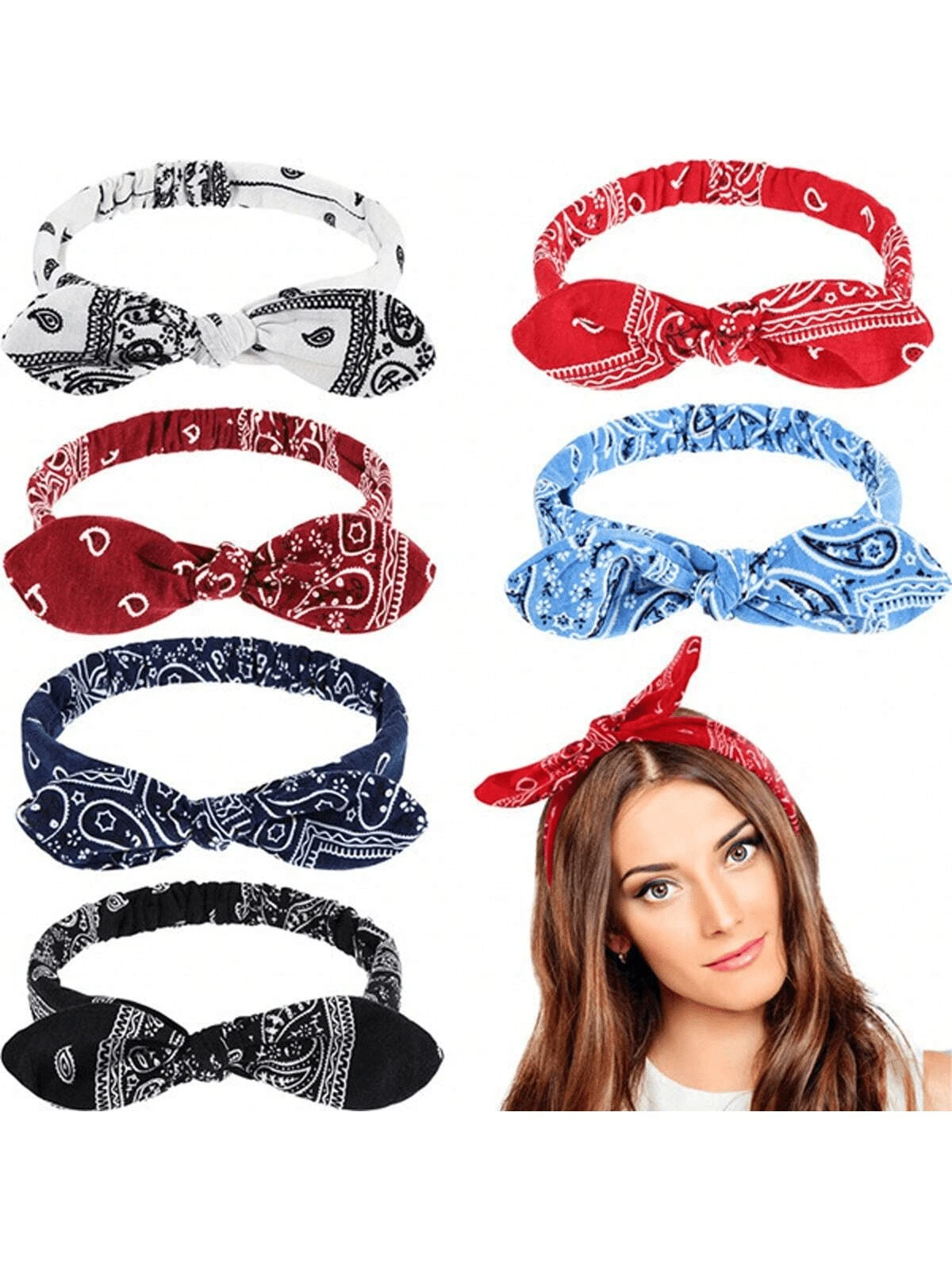 1/4pcs Women Elegant Cute Bow Headbands - Stretchy Elastic Hairbands, Suitable For Sports, Outdoor And Daily Wear, All Seasons Back To School