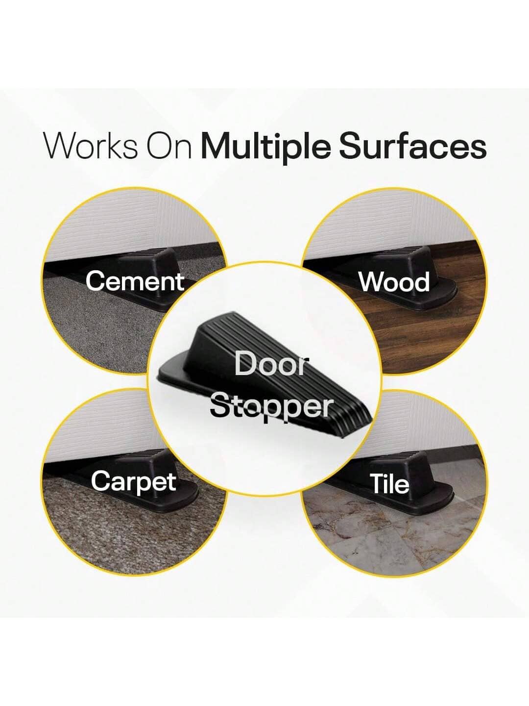 2pcs Baby Colorful Seamless Anti-Slip Rubber Door Stopper, Child Safety Door Protector For Kitchen, Bedroom, Living Room And More