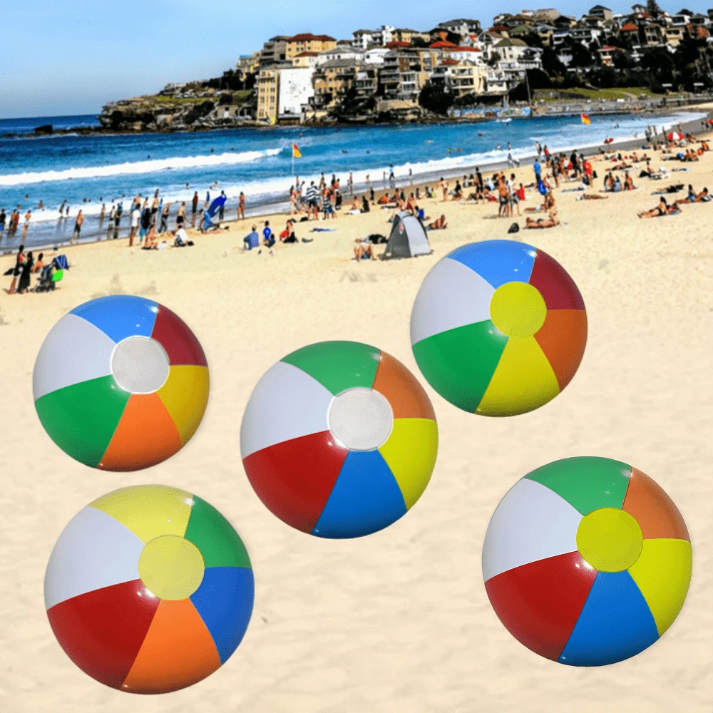 6 Stück/10 Stück aufblasbare Strandballons, bunte PVC Werbe- und Promotionspielzeuge für Pool und Strand