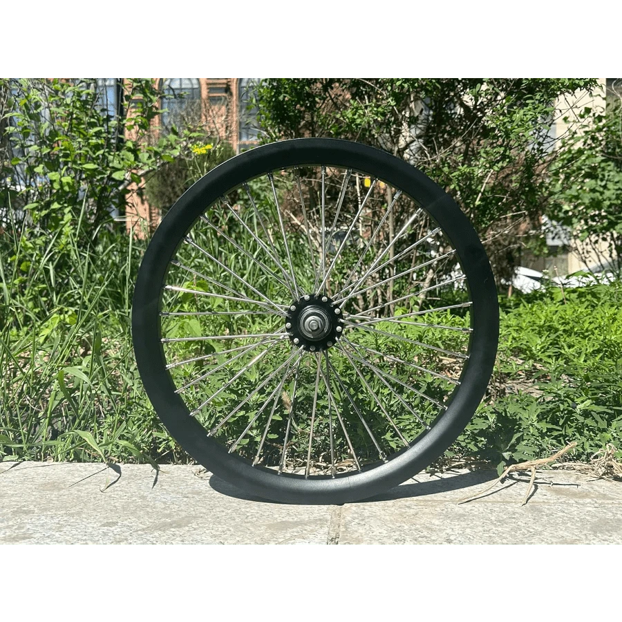 Local Delivery- 20 Inch Rear Bicycle Wheel Double Wall Aluminum 20" Bike Rim With Disc Brake Heavy Duty Spoke Wheel 10G 36 Spokes For MTB/Road/Cruiser Bikes(Rim Size 16.5")