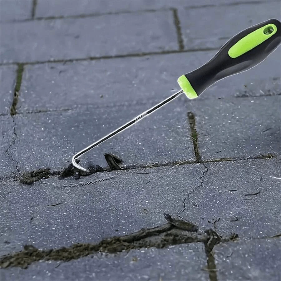 10/1pc Heavy Duty Metal U-Shaped Seal Puller For Garden, Lawn Cracks And Paving Joints - Green And Black Handle Lawn Loosening Tool, Window Screen Retainer Replacement Hook, Gasket Removal Pliers, Perfect For Weeding And Soil Clearing, Paving Joint Cleaner | U-Shape Design | Metal Structure